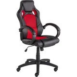 Gaming-Stuhl - schwarz-rot - Lederoptik