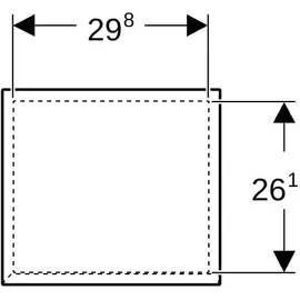 Geberit Renova Plan Mittelhochschrank 33 x 85 x 29,7 cm Weiß