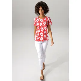 Aniston CASUAL T-Shirt in rot-weiß | Gr.: 38