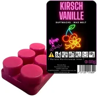 WonderWax Duftwachs WonderWax® Neon Duftriegel 6 x Duftwachs Kreise (Kirsch Vanille), Duftrichtung: Kirsch Vanille