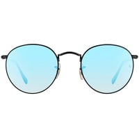 Ray Ban Round Flash RB3447 black / blue gradient flash