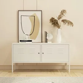 [en.casa] Sideboard Pyhtää 118 x 40 x 60 cm Weiß