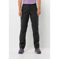 Jack Wolfskin Wanderhose Glastal Zip-Off Pant (winddicht, wasserabweisend) schwarz