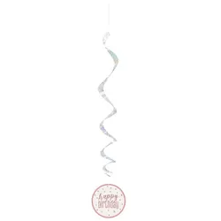 6 Swirl Girlanden roségold Happy Birthday
