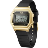 ICE-Watch - ICE digit retro Black gold - Schwarze Damenuhr mit Plastikarmband - 022064