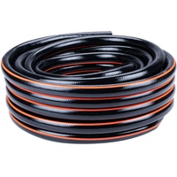 Black & Decker BLACK+DECKER Gartenschlauch 25 Meter - ⌀13MM - Strapazierfähiges PVC - Gartenbewässerung, Autowäsche, Poolbefüllung - Passend für jeden Standardwasserhahn - Schwarz/Orange