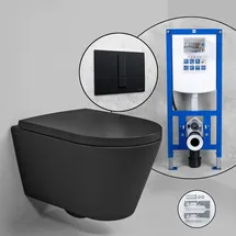 kartell laufen LAUFEN Wand-WC mit WC-Sitz Schwarz matt