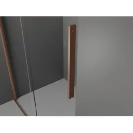 Mexen Velar Duschtrennwand Walk-in 160 x 200 cm, grafit 8 mm, gebürstetes Messing - 871-160-000-43-65