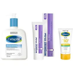 Excipial & Cetaphil Set: Reinigung, Pflege & UV-Schutz