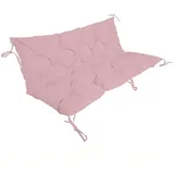 xinwanhong Sitzkissen für den Außenbereich 100/120/150cm Wasserdicht Mit Rückenlehne Für Terrassenmöbel Hollywoodschaukel-Auflagen 2 3 4 Sitzer Gartenbank-Auflage Hollywoodschaukel,Rosa,120x100x10cm