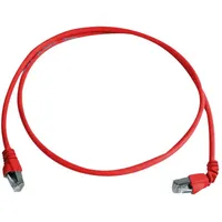 Telegärtner 100008015 RJ45 Netzwerkkabel, Patchkabel CAT 6a S/FTP 1.00m Rot Flammwidrig, Halogenfre