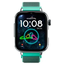 SaveFamily SaveWatch Plus 2 GPS+Cellular 49,8 mm Silber Stoffarmband Ocean