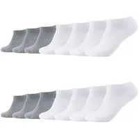 CAMANO Sneakersocken 14er Pack Grau/Weiß 43-46