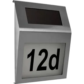 Star Trading Solar-Hausnummernleuchte Wally - Silber