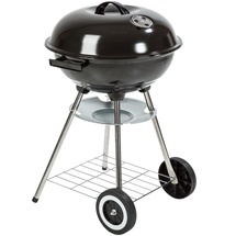 Tectake tectake® Kugelgrill, mit 2 Rädern, mit Ablage, Ø 41,5 cm