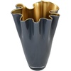 Glasvase Gold grau Blumenvase mundgeblasen 21 x 21 x 30 cm, CO-17-RG-LM