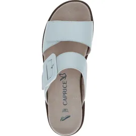 CAPRICE Damen Pantoletten aus Leder mit Schließe, Weiß (White Nappa), 39 EU