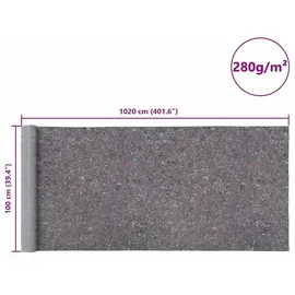 vidaXL Rutschfestes Malervlies 10 m x 1,02 m