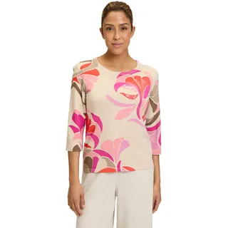 Betty Barclay Feinstrickpullover mit Print 48, Nature/Red | 48