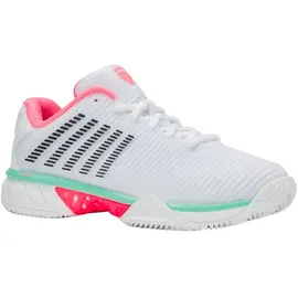 K-Swiss Hypercourt Express 2 Hb Weiß/Neon Pastel Lilac Pink/Black 37 1/2