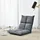 [en.casa] Bodensessel Deinze Polyester 110 x 2 x 70 cm Silber verstellbar mit Liegefunktion
