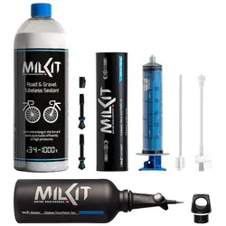 MILKIT Tubeless-Bundle Road & Gravel - 55 mm Ventile Schwarz Modell 2024