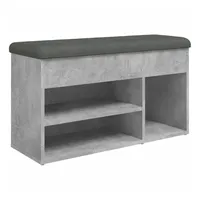 VidaXL Schuhbank Betongrau 82x32x45,5 cm Holzwerkstoff