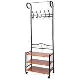 Mendler Garderobe Oshawa 186 x 65 x 34 cm Schwarz