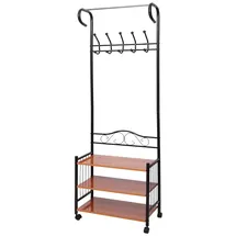 Mendler Garderobe Oshawa 186 x 65 x 34 cm Schwarz