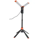 NEO TOOLS Baustrahler Arbeitsstrahler mit Stativ 2x40W Strahler mit Stativ 2x4300 Lumen 2m hoch 360°Grad 5m Kabel LED Arbeitsleuchte auf Stativ mit Steckdose