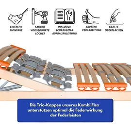 Coemo KombiFlex Tellerlattenrost Kopfteil verstellbar 80 x 200 cm