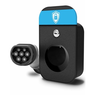 Parkwächter E1 Kabel-Organizer mit Schloss, Docking-Station für EV Ladekabel-Stecker Typ 2, Ladestation Kabel-Wandhalter, E-Auto Kabelhalter, Kindersicherung und Diebstahlsicherung