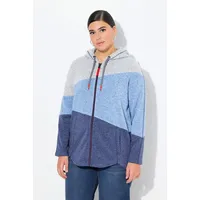 Ulla Popken Sweatjacke in atlantikblau | 58-60