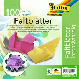 Faltblatt 20x20cm 10Farben sor FOLIA 8920  70g  100St