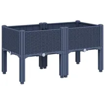vidaXL Pflanzkasten mit Beinen 80 x 40 x 42 cm Blaugrau