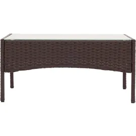 Mendler Halden Gartentisch 79 x 48 x 38 cm braun meliert