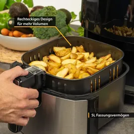 First Austria Heißluftfritteuse 5L silber