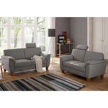 Home Affaire Polstergarnitur Texel, als Set, mit Federkern und Kontrastnaht grau