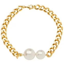 Gemshine Armband Zuchtperlen Armbänder & Armreife   Hellbraun Damen 
