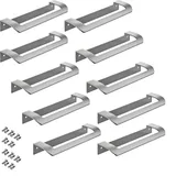 SOTECH 10 x Möbelgriff LYS BA 160 mm Edelstahloptik Schubladengriff Küchengriff Falttürengriff