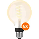Philips Hue Filament White Ambiance Globe 6er-Pack