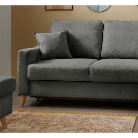 P & B Wohnlandschaft Valentina Anthrazit Struktur