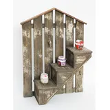DanDiBo Wandorganizer, Braun, Holz, 42x62x13 cm, Garderobe, Schlüsselboards & -kästen