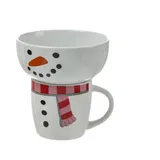 MARELIDA Frühstücksset Schneemann (Becher und Müslischale) in weiß | Gr.: onesize