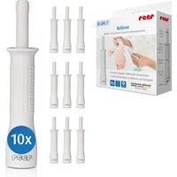 Reer 10er Pack Relieve Blähhilfe ideal bei Blähungen, Koliken, und Verstopfungen | Weiß