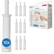 Reer 10er Pack Relieve Blähhilfe ideal bei Blähungen, Koliken, und Verstopfungen | Weiß