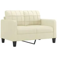 vidaXL 2-Sitzer-Sofa Creme 120 cm Kunstleder