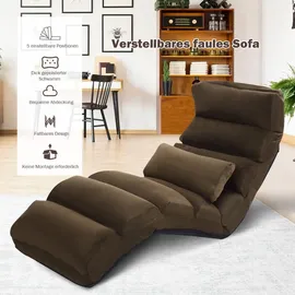 Costway Relaxliege 175 x 55 x 20 cm Braun
