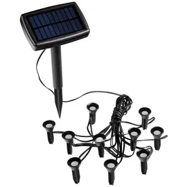 Spetebo LED Solar Pflanzenstrahler - 10er Set - Mini Solarleuchten mit Erdspieß - Garten Deko Beleuchtung Blumen Strahler warm weiß