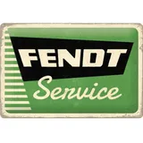 Nostalgic Art Nostalgic-Art Blechschild, Fendt Service – Geschenk-Idee für Traktor-Fans, aus Metall, Vintage-Design zur Dekoration, 20 x 30 cm